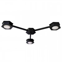 Люстра стельова MSK Electric Space на 3 плафони GX53 Чорний NL 13040-3 BK