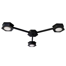Люстра стельова MSK Electric Space на 3 плафони GX53 Чорний NL 13040-3 BK