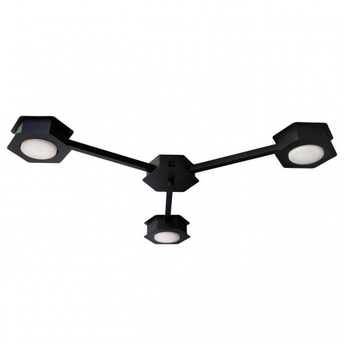 Люстра стельова MSK Electric Space на 3 плафони GX53 Чорний NL 13040-3 BK