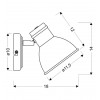 Бра Candellux Zumba 18x14 см Біло-чорний (91-72115)