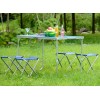Розкладний туристичний стіл для пікніка зі стільцями набір туристичний у валізі складаний стіл та 4 стільці Easy Campi Синій