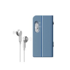 Слуховий апарат VivaPhon J-105D акумуляторний кишеньковий із подвійним навушником Блакитний