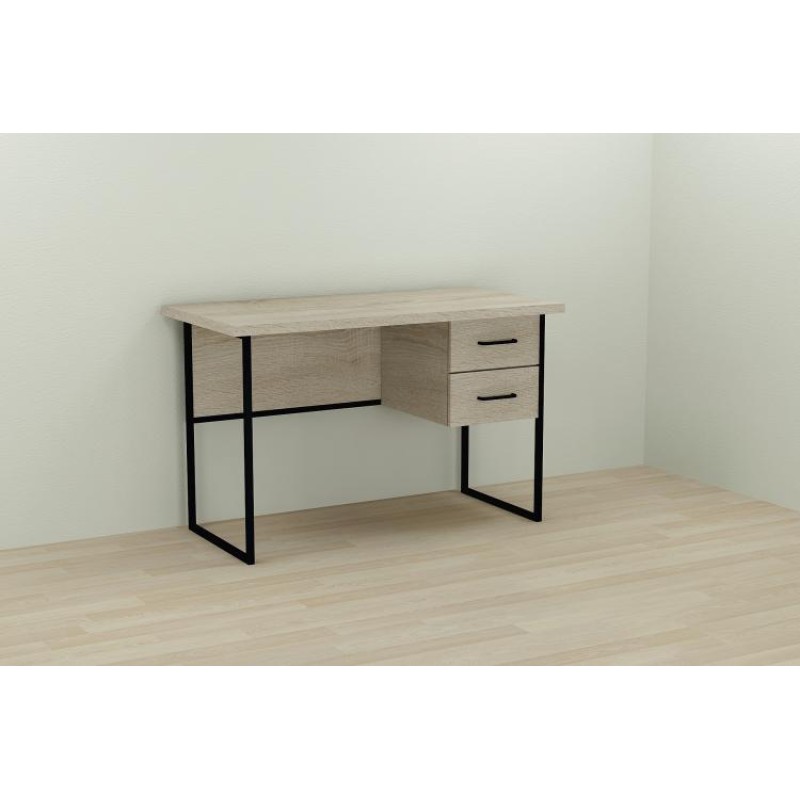 Комп'ютерний стіл Ferrum-decor Дакота 76x120x70 чорний ДСП Дуб Сонома 32мм