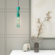 Світильник підвісний MSK Electric Flow у стилі лофт під лампу Е27 зелений NL 6040 GN