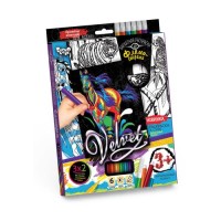 Комплект креативної творчості Оксамитове розфарбування фломастерами VLV-01 (VLV-01-2)