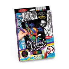Комплект креативної творчості Оксамитове розфарбування фломастерами VLV-01 (VLV-01-2)