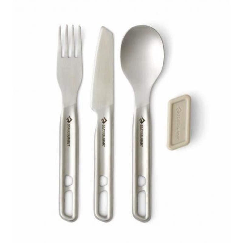 Набір столових приладів Sea to Summit Detour Stainless Steel Cutlery Set 3 шт Сріблястий (STS ACK036021-121801)