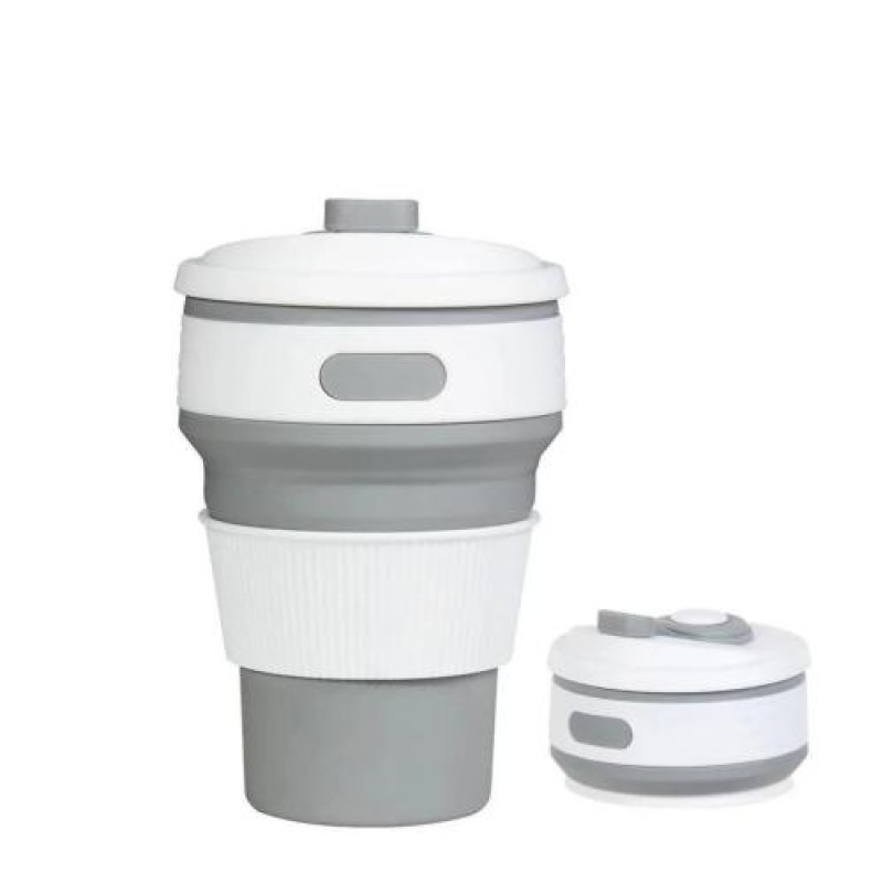 Склянка розкладна силіконова COLLAPSIBLE Coffee Cup 350 ml Сірий (101045GR)