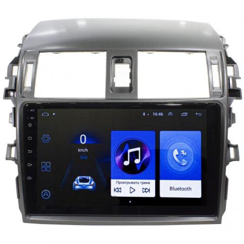 Штатна автомобільна магнітола Toyota Corolla 9 дюймів 2009-2013 сенсор WiFi GPS 4 ядра 1/16 пам'яті Android 6 (3607-10463)