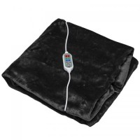 Плед шаль Lesko 100*65 Black ковдру з підігрівом usb від повербанку