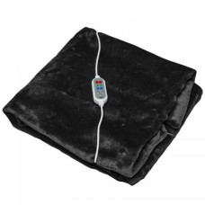 Плед шаль Lesko 100*65 Black ковдру з підігрівом usb від повербанку