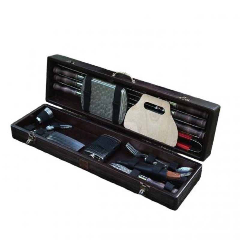 Набір шампурів КАБАН 2.0 Gorillas BBQ у дерев'яній коробці