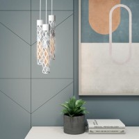 Світильник підвісний MSK Electric Flow у стилі лофт на круглій основі NL 6041-3R WH