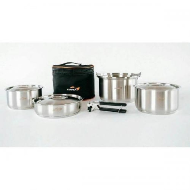 Набір посуду Kovea Stainless Cookware на 5-6 осіб Сірий (1053-KCW-1901)