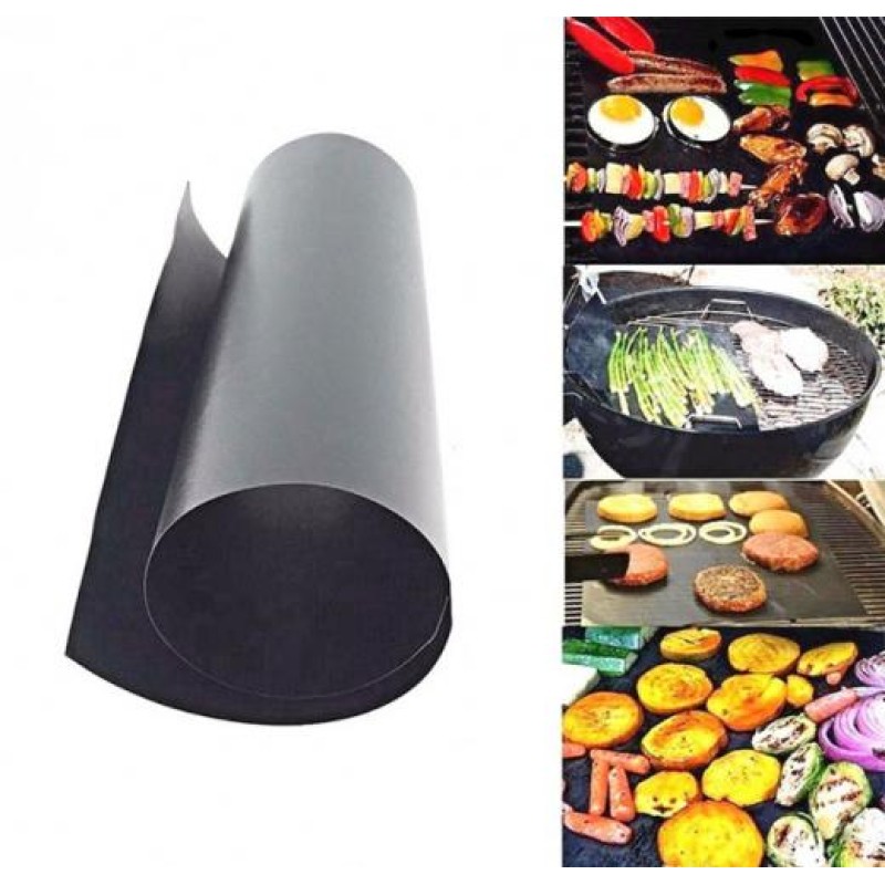 Антипригарний килимок для BBQ та гриля Чорний (vol-777)