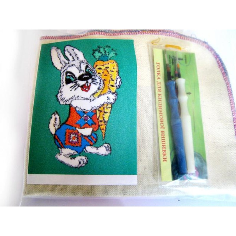 Набір Універсал для «килимової вишивки» 2 голки «Заєць» Різнокольоровий (38)