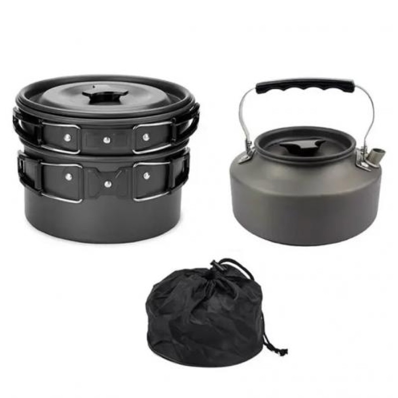 Алюмінієвий туристичний набір посуду Steel GL-С31