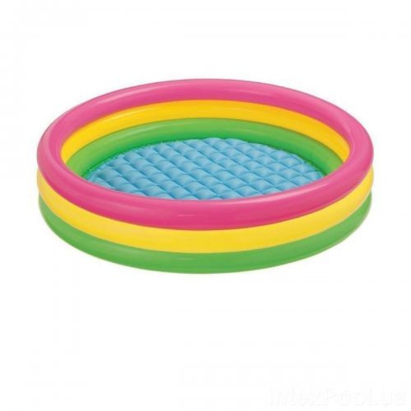 Дитячий надувний басейн Intex 57412 «Райдужний», 114 х 25 см