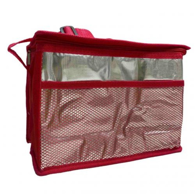 Термосумка Easy Gifts 28х16х20 см сріблясто-червоний Stenson R28796