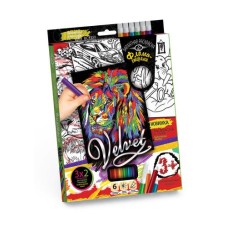 Комплект креативної творчості Оксамитове розфарбування фломастерами VLV-01 (VLV-01-3)