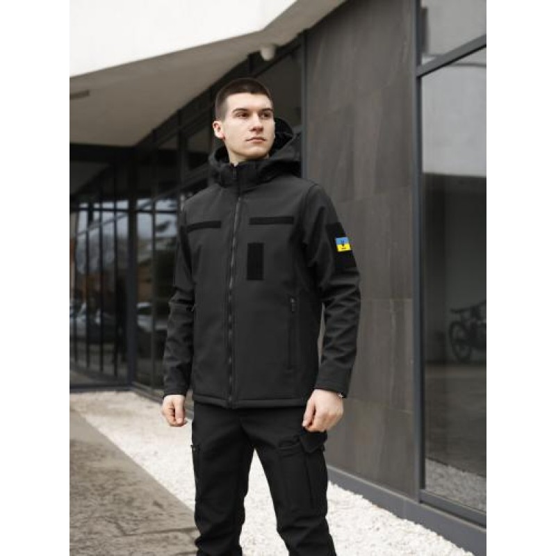 Чоловіча тактична куртка Pobedov Shadow V2 Military 383581 L Чорний (00000007118)