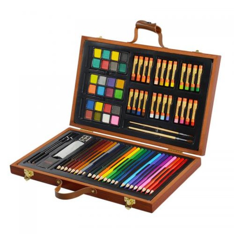 Набір для творчості WORISON Deluxe у дерев`яній коробці 80 предметів