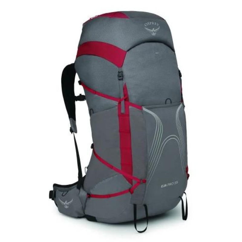 Рюкзак Osprey Eja Pro 2023 55 л M/L Grey/Red (1054-009.3576)