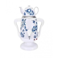 Електричний самовар з фарворовим заварним чайником RAF R-7118 на 3.5 л White