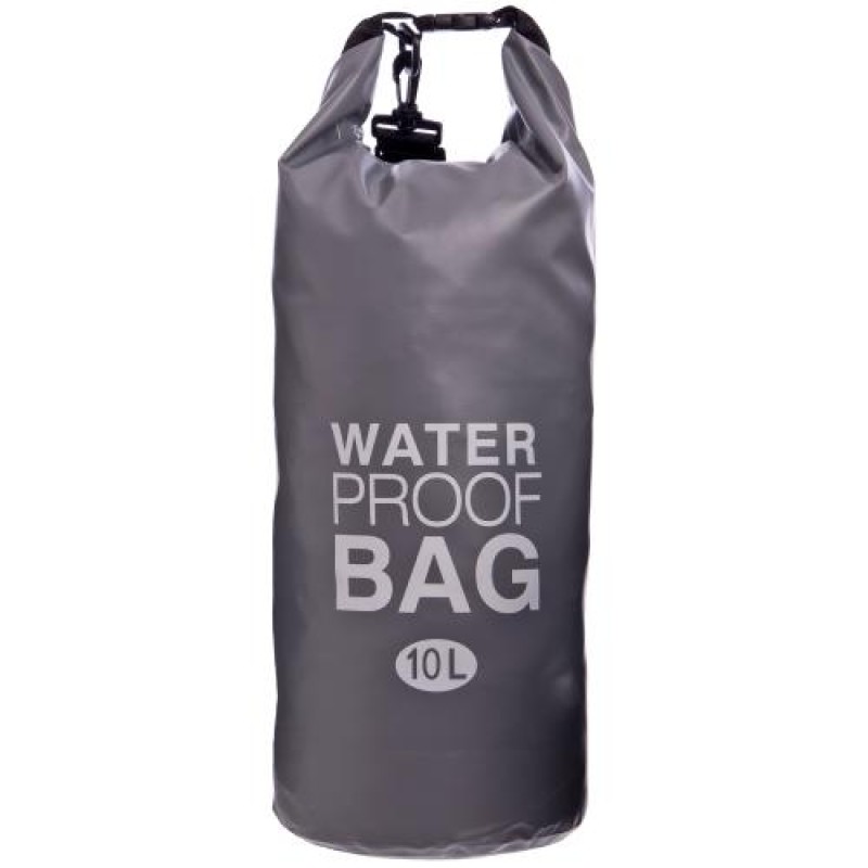 Водонепроникний гермомішок з плечовим ременем Waterproof Bag 10л TY-6878-10 (PVC) Сірий (PT0492)