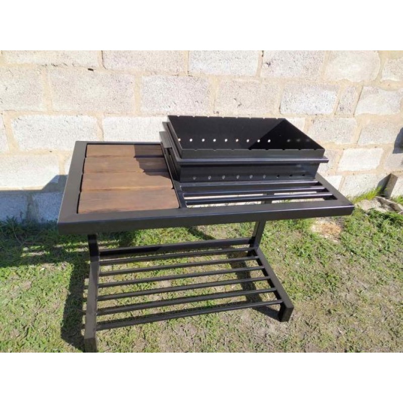 Мангал кований зі столиком та знімною жаровнею GoodsMetall М33