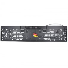 Камера заднього виду в рамці автомобільного номера RIAS CU112 Black (3_01187)