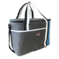 Термосумка 40*25*29 см Stenson WW01352 сіра з бірюзовим