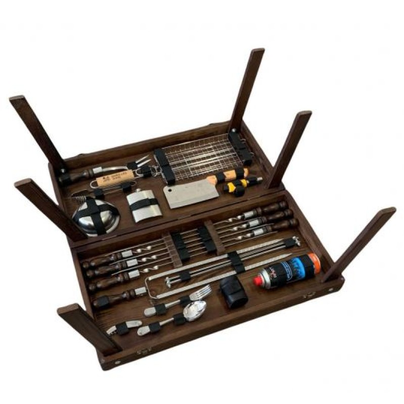 Набір шампурів Gorillas BBQ Хамелеон в дерев'яній коробці