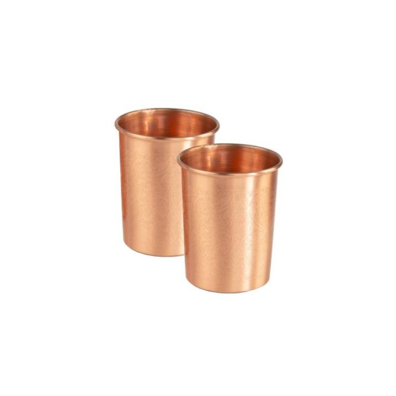 Мідна склянка Bodhi 250 мл 2 шт карбування Орнамент