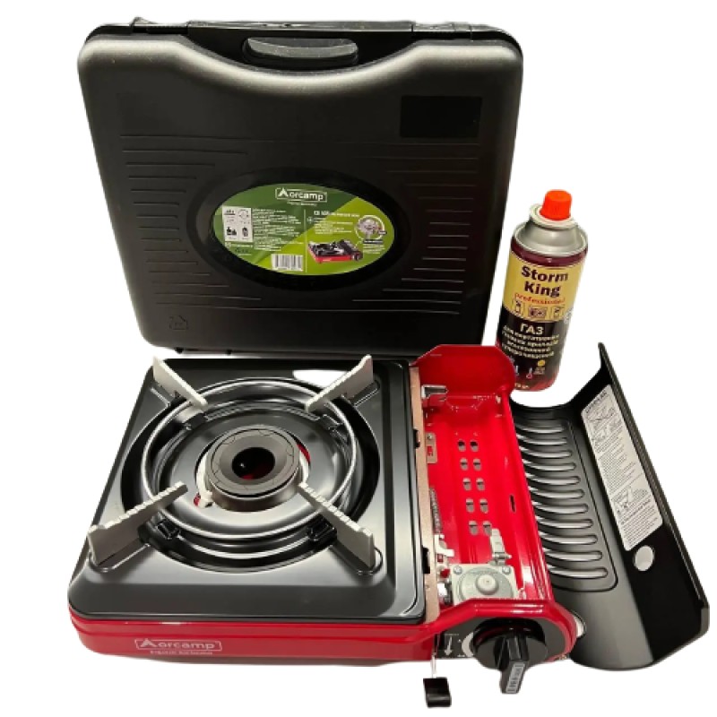 Плита газова в кейсі та газовий балончик Orcamp 2300 Вт (2341766184)