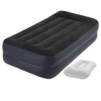 Надувне ліжко Intex 64122-2, 99 х 191 х 42 см, вбудований електронасос, подушки. Односпальна