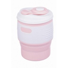 Складана силіконова склянка з кришкою Tonna Barrel MARSHMALLOW