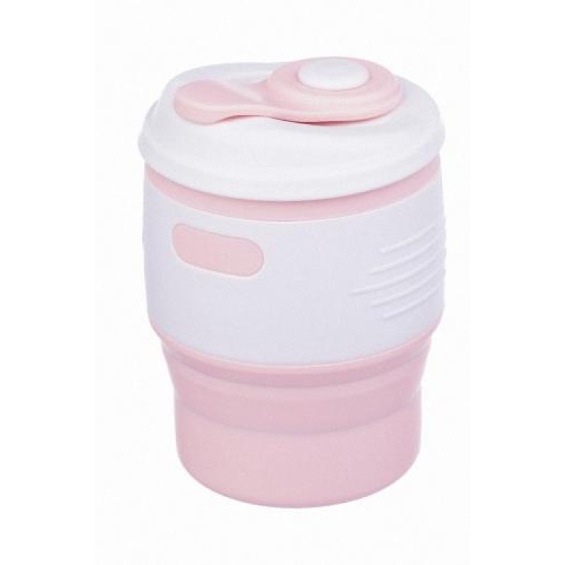 Складана силіконова склянка з кришкою Tonna Barrel MARSHMALLOW