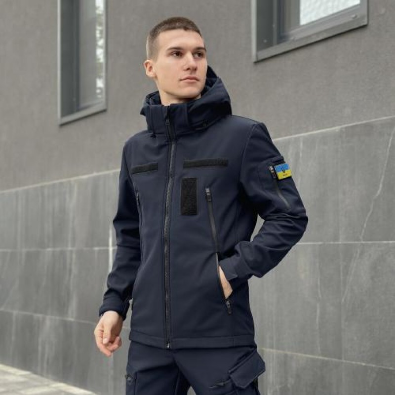 Куртка чоловіча демісезонна Pobedov Motive 347036 XXL Темно-синій (00000006837)