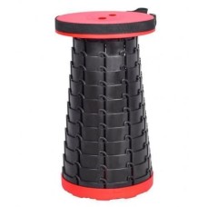 Складаний туристичний стілець No Brand Telescopic stool 47х25 см Чорно-червоний (2104618605)