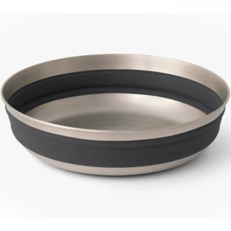 Миска складана Sea to Summit Detour Stainless Steel Collapsible Bowl L Чорно-сірий (STS ACK039011-060105)