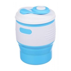 Складана силіконова склянка з кришкою Tonna Barrel SKY