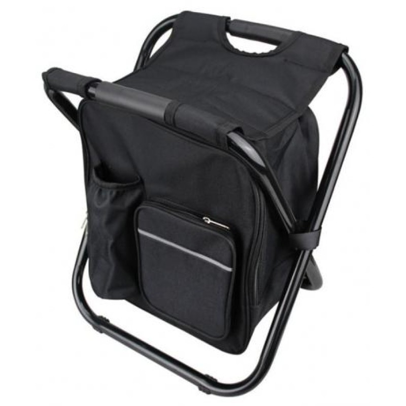 Стілець - рюкзак складний 3в1 з термосумкою BackPack Чорний
