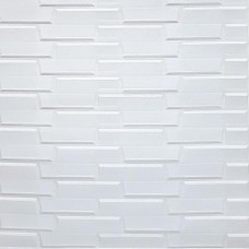 Самоклеюча декоративна панель 3D біла кладка в рулоні 3D Loft 3080x700x5мм