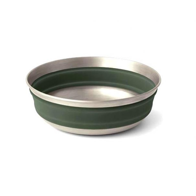 Миска складана Sea to Summit Detour Stainless Steel Collapsible Bowl L Сіро-зелений (STS ACK039011-062008)