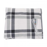 Електрична шаль Lesko плед із підігрівом 140х80 см Gray-White