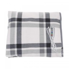 Електрична шаль Lesko плед із підігрівом 140х80 см Gray-White