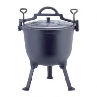 Казан чавунний Kamille 15 л Чорний (KM 4808V)