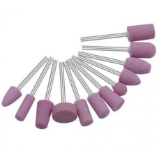 Набір камнів 12 шт з червоного корунда для дрелі бормашинки гравера Dremel