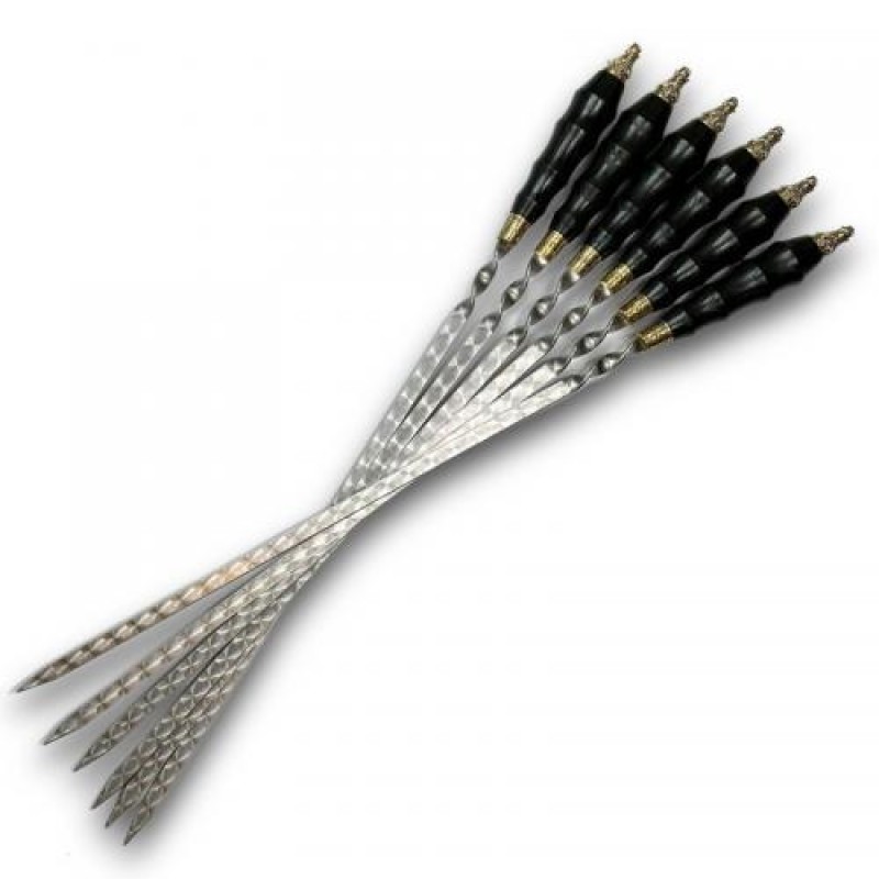 Шампура для шашлику Gorillas BBQ Кабан з дерев'яною ручкою SKK70 45 см 6 шт (5442)